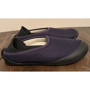 Mahabis Womens Navy Blue Black Round Toe Slip On Summer Slippers Size 38 / 7.5